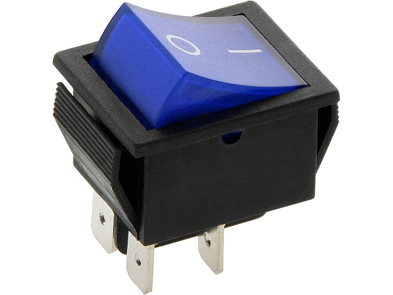 Schakelaar - blauw - 12 volt - 20A - verlicht Schakelaar - blauw - 12 volt - 20A - verlicht